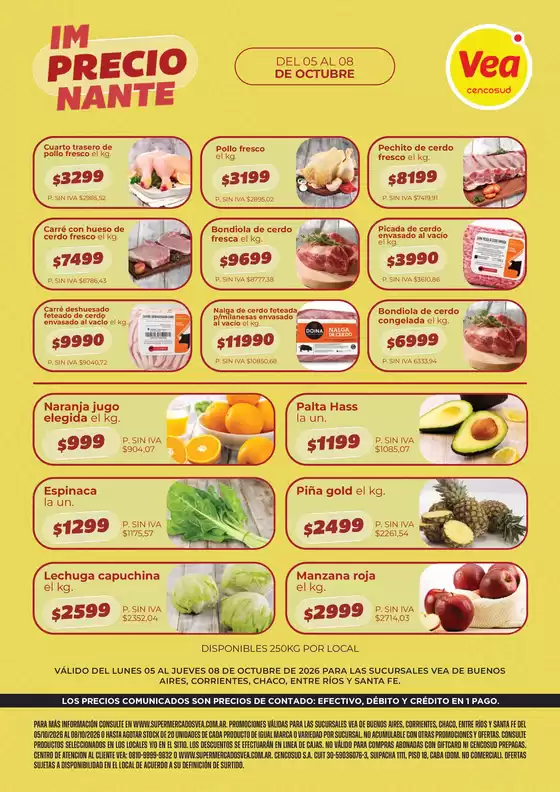 Catálogo Supermercados Vea | Volante Semanal BA y Nea | 2026-10-05T00:00:00.000Z - 2026-10-08T00:00:00.000Z