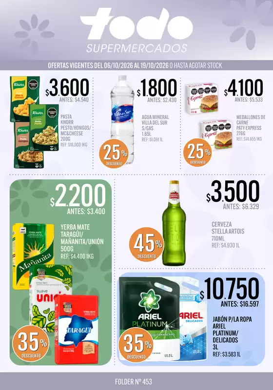 Catálogo Supermercados Todo | FOLDER TODO 453 | 2026-10-06T00:00:00.000Z - 2026-10-19T00:00:00.000Z