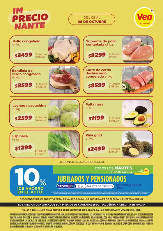 Catálogo Supermercados Vea | Volante Semanal Chubut | 2026-10-05T00:00:00.000Z - 2026-10-08T00:00:00.000Z