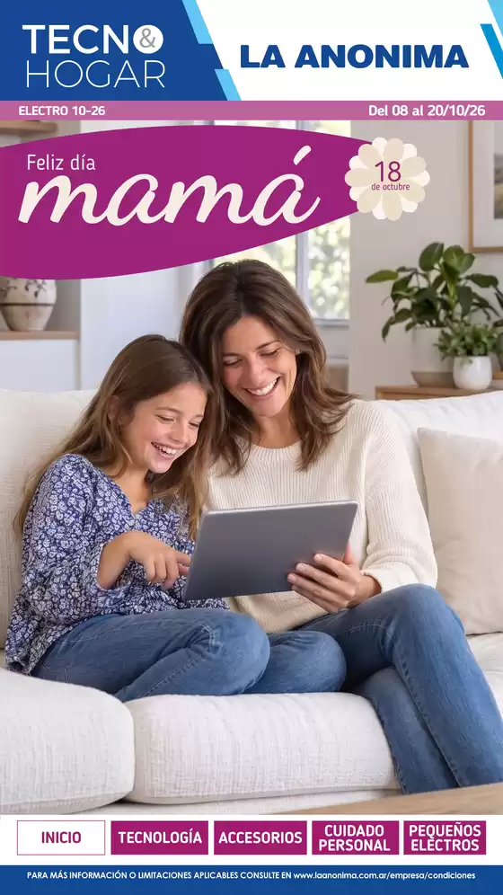 Catálogo La Anonima en San Antonio Oeste | Tecno Hogar Madre | 2026-10-08T00:00:00.000Z - 2026-10-20T00:00:00.000Z