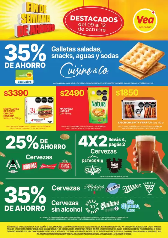 Catálogo Supermercados Vea | Fin de semana de ahorro NOA | 2026-10-09T00:00:00.000Z - 2026-10-12T00:00:00.000Z