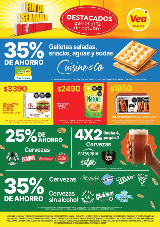 Catálogo Supermercados Vea | Fin de semana Chubut | 2026-10-09T00:00:00.000Z - 2026-10-12T00:00:00.000Z