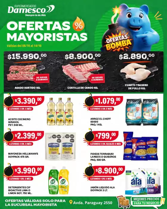 Catálogo Supermercados Damesco | OFERTAS MAYORISTAS 8 AL 14 10 | 2026-10-09T00:00:00.000Z - 2026-10-14T00:00:00.000Z