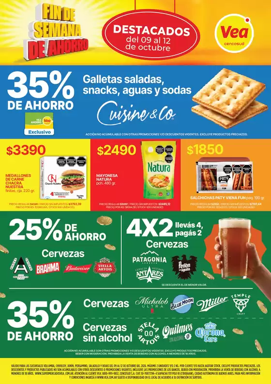 Catálogo Supermercados Vea | Fin de semana de ahorro Amba Lejania | 2026-10-09T00:00:00.000Z - 2026-10-12T00:00:00.000Z