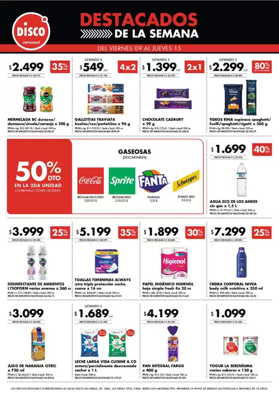 Catálogo Disco | Destacados - Ofertas I Nacional | 2026-10-09T00:00:00.000Z - 2026-10-15T00:00:00.000Z