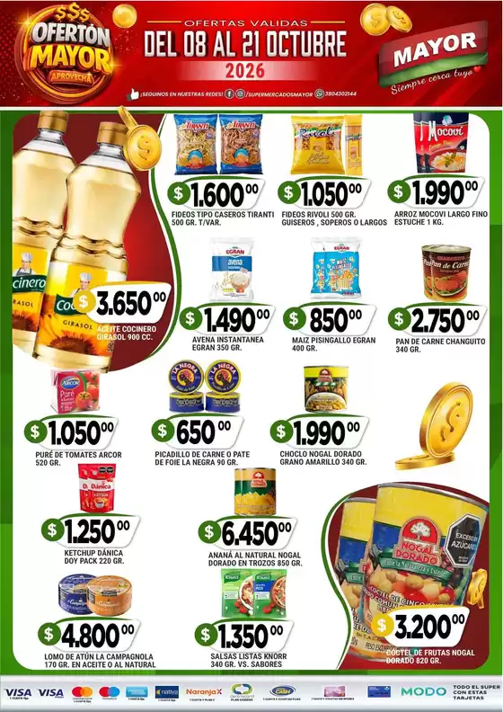 Catálogo Supermercados Mayor | Ahorra ahora con nuestras ofertas | 2026-10-08T00:00:00.000Z - 2026-10-21T00:00:00.000Z