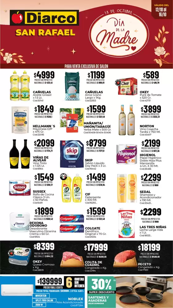 Catálogo Diarco | OFERTAS SAN RAFAEL | 2026-10-12T00:00:00.000Z - 2026-10-16T00:00:00.000Z
