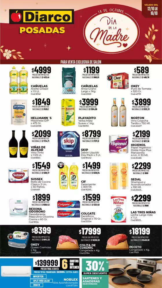 Catálogo Diarco | OFERTAS POSADAS | 2026-10-12T00:00:00.000Z - 2026-10-16T00:00:00.000Z