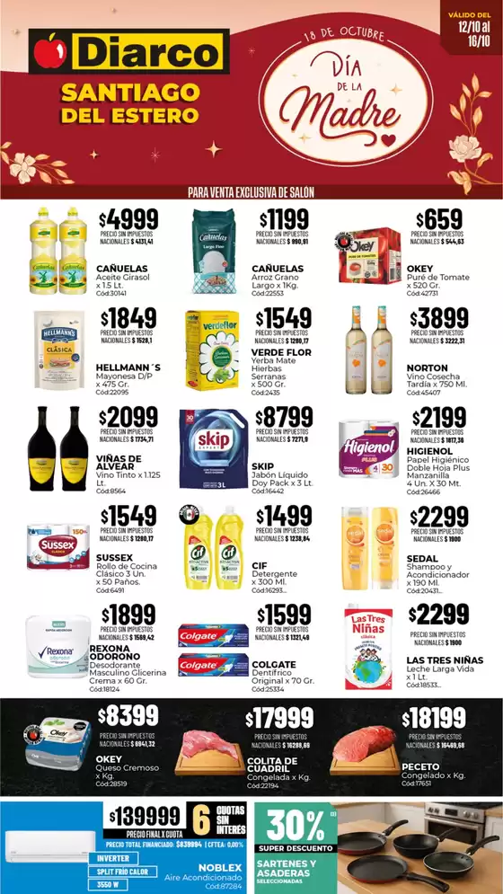 Catálogo Diarco | OFERTAS SANTIAGO DEL ESTERO | 2026-10-12T00:00:00.000Z - 2026-10-16T00:00:00.000Z