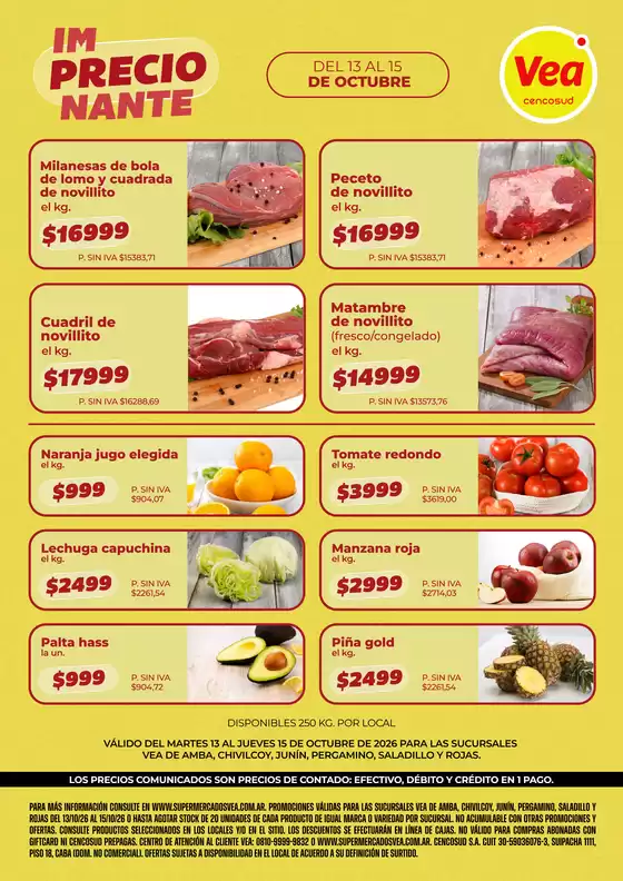 Catálogo Supermercados Vea | Volante Semanal Amba Lejania | 2026-10-13T00:00:00.000Z - 2026-10-15T00:00:00.000Z