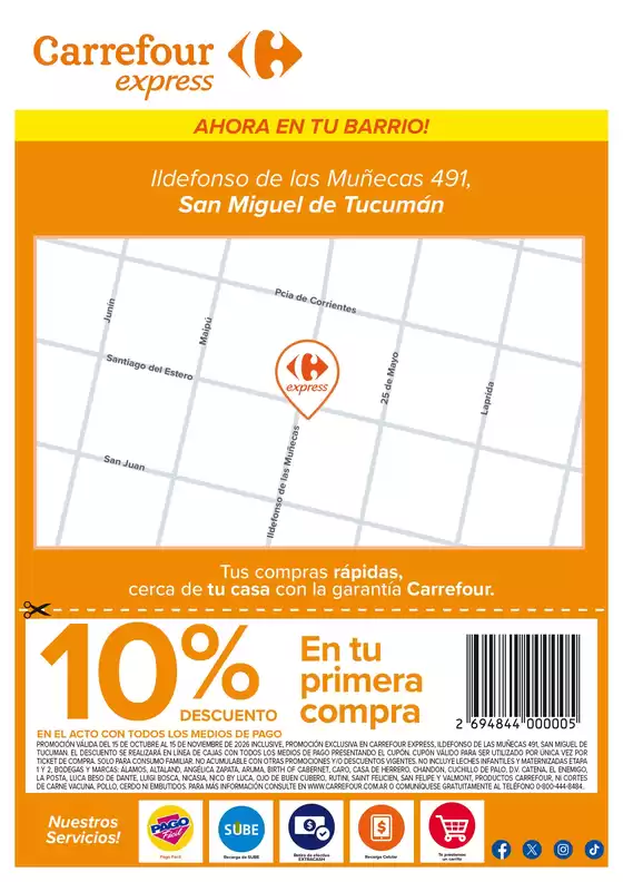 Catálogo Carrefour Express | Express Ildefonso de las Muñecas 491 San Miguel de Tucumán | 2026-10-15T00:00:00.000Z - 2026-11-16T00:00:00.000Z