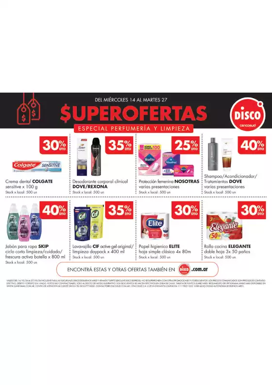 Catálogo Disco | Especial Perfumería y Limpieza | 2026-10-14T00:00:00.000Z - 2026-10-27T00:00:00.000Z