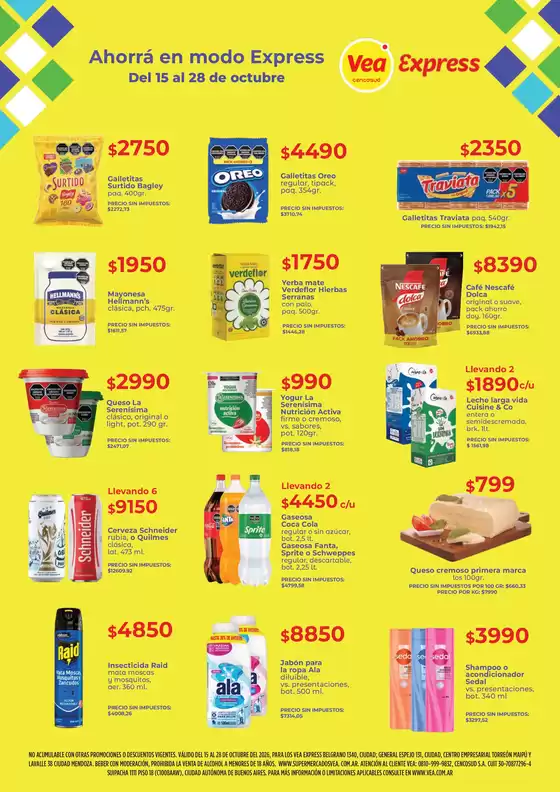 Catálogo Supermercados Vea | Folleto Vea Express Mendoza | 2026-10-15T00:00:00.000Z - 2026-10-28T00:00:00.000Z