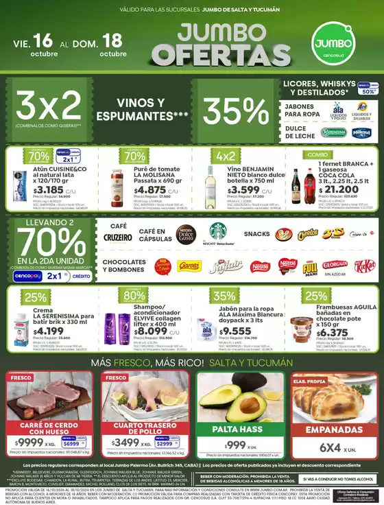 Catálogo Jumbo | Ofertas Salta Tucumán | 2026-10-15T00:00:00.000Z - 2026-10-18T00:00:00.000Z
