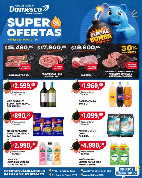 Catálogo Supermercados Damesco | OFERTAS MINORISTA 15 AL 21 10... | 2026-10-15T00:00:00.000Z - 2026-10-21T00:00:00.000Z