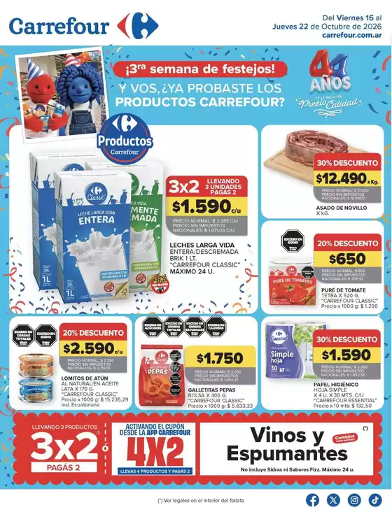 Catálogo Carrefour | Carrefour Hiper 16 Octubre | 2026-10-16T00:00:00.000Z - 2026-10-23T00:00:00.000Z