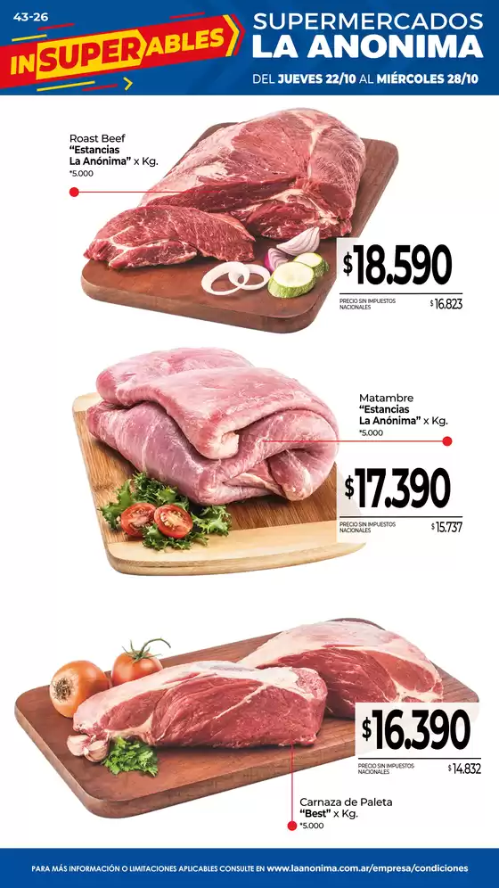 Catálogo La Anonima en La Punta (San Luis) | Frescos | 2026-10-22T00:00:00.000Z - 2026-10-28T00:00:00.000Z