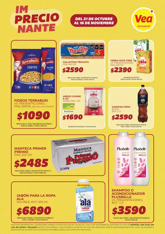 Catálogo Supermercados Vea | ImPRECIOnante Cuyo | 2026-10-21T00:00:00.000Z - 2026-11-16T00:00:00.000Z