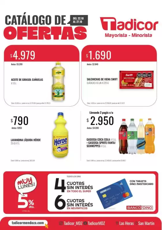 Catálogo Supermercados Tadicor en La Punta (San Luis) | Ofertas Supermercados Tadicor | 2026-10-22T00:00:00.000Z - 2026-10-27T00:00:00.000Z