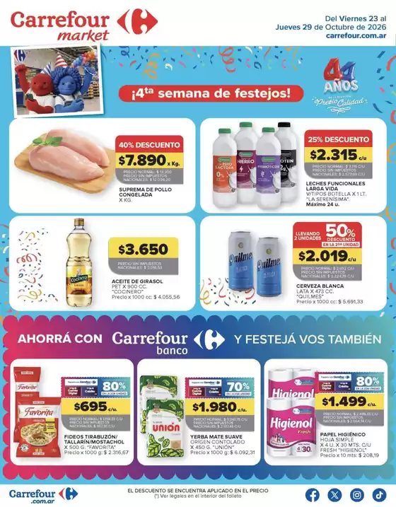 Catálogo Carrefour Market | Carrefour Market 23 Octubre | 2026-10-23T00:00:00.000Z - 2026-10-30T00:00:00.000Z