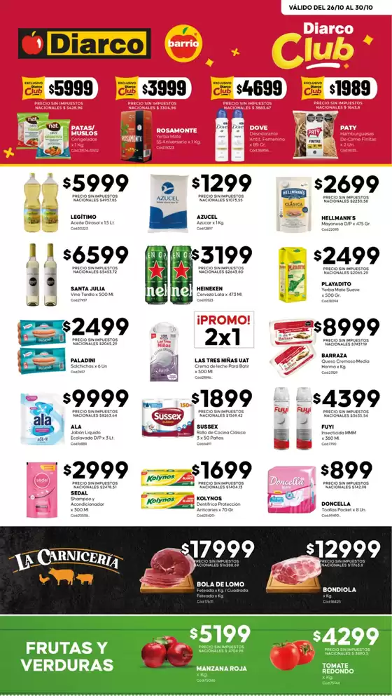 Catálogo Diarco | OFERTAS DIARCO BARRIO | 2026-10-26T00:00:00.000Z - 2026-10-30T00:00:00.000Z