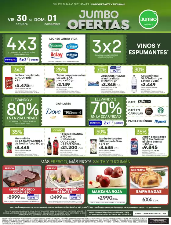 Catálogo Jumbo en Videla | Ofertas Salta Tucumán | 2026-10-29T00:00:00.000Z - 2026-11-01T00:00:00.000Z