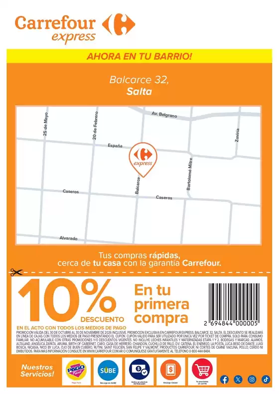 Catálogo Carrefour Express | Express Balcarce 32 Salta | 2026-10-30T00:00:00.000Z - 2026-12-01T00:00:00.000Z