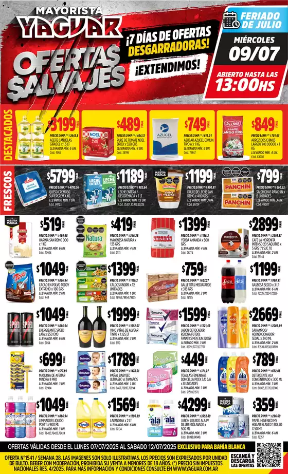 Catálogo Supermercados Yaguar | Ofertas principales para ahorradores | 2025-07-14T00:00:00.000Z - 2025-07-19T00:00:00.000Z