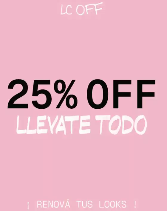 Promoción! 25% off