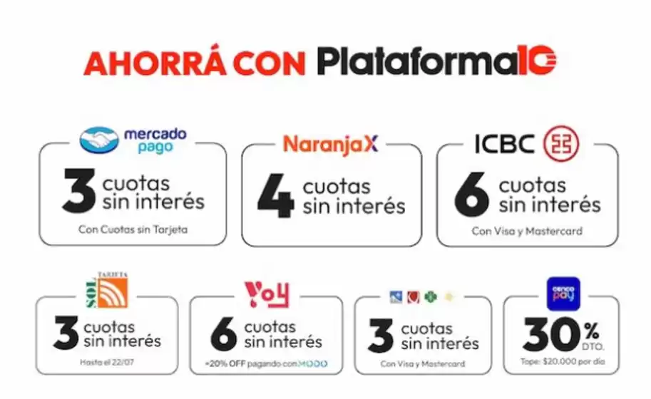 Promociónes bancarias