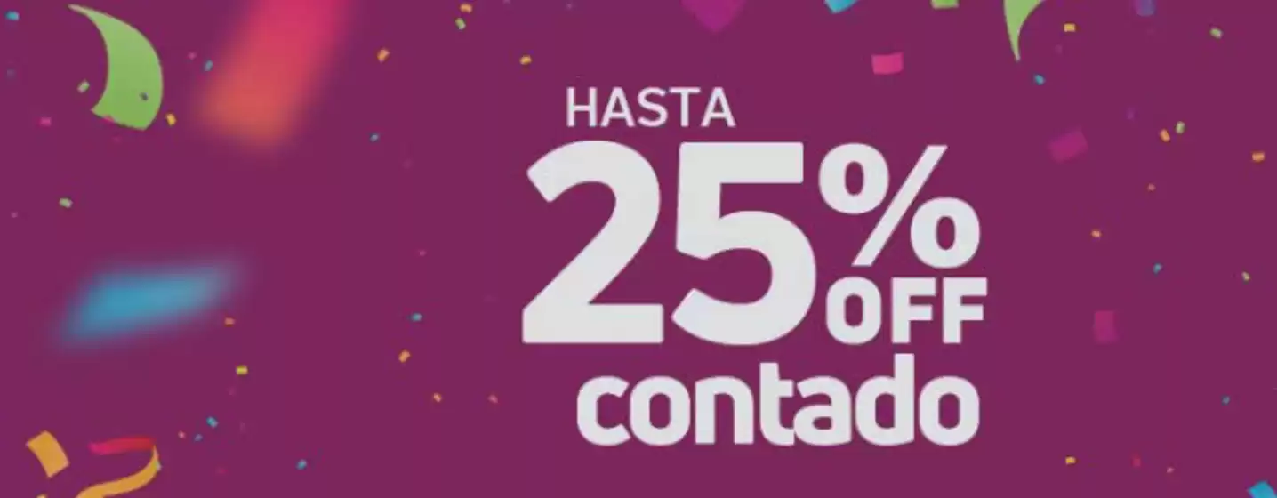 Hasta 25% off