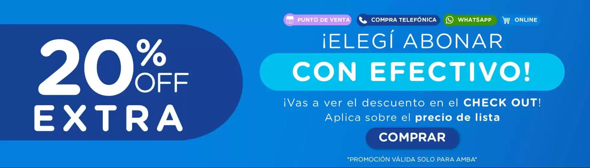 Promoción! 20% off extra