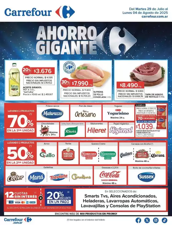 Ofertas Carrefour | 29 de Julio al 04 de Agosto