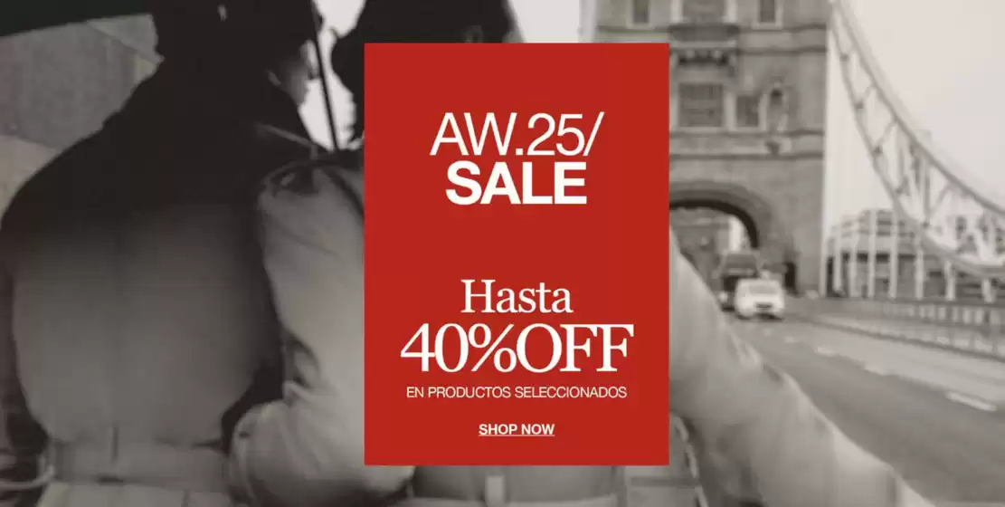 Hasta 40% off