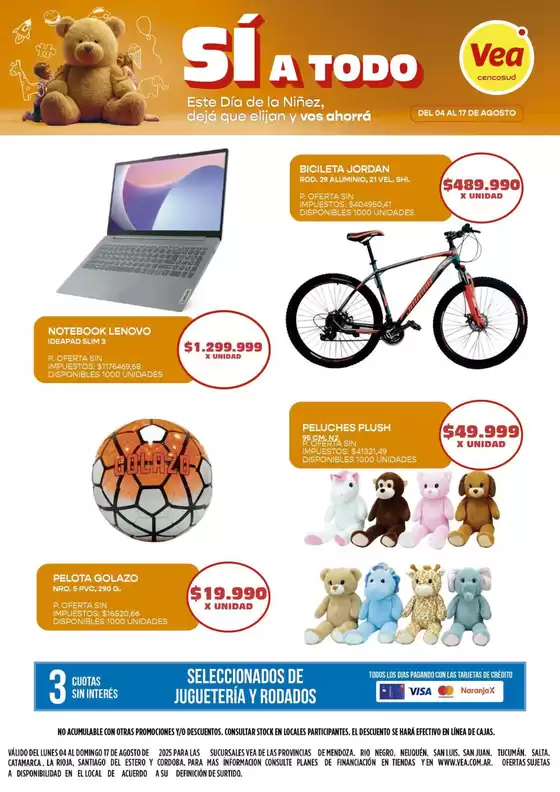 Oferta especial dia de la niñez