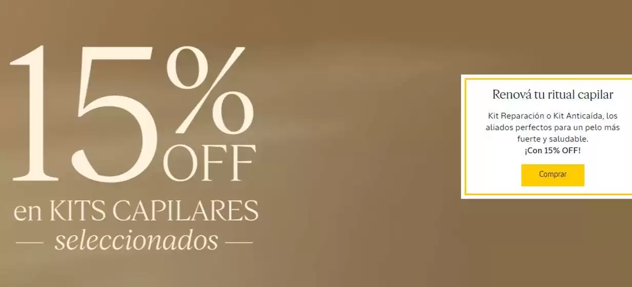 Hasta 15% off
