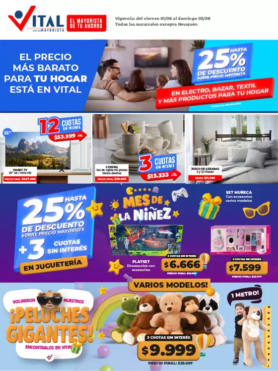Catálogo Supermayorista Vital en Lanus Este | Ofertas fin de semana |  | 2025-08-01T00:00:00.000Z - 2025-08-03T00:00:00.000Z