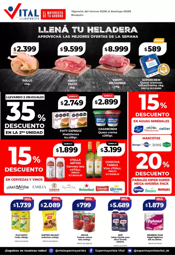 Catálogo Supermayorista Vital en Santo Tomé (Santa Fe) | Gangas exclusivas | 2025-08-01T00:00:00.000Z - 2025-08-03T00:00:00.000Z