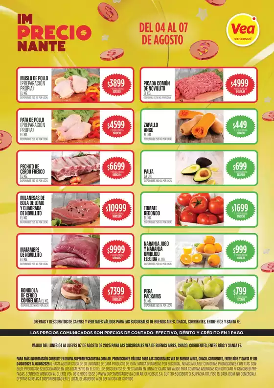 Catálogo Supermercados Vea en Formosa | Catálogo Supermercados Vea | 2025-08-04T00:00:00.000Z - 2025-08-07T00:00:00.000Z