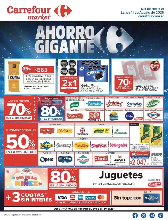 Catálogo Carrefour Market en Rivadavia (Mendoza) | Ofertas y promociones actuales | 2025-08-05T00:00:00.000Z - 2025-08-12T00:00:00.000Z