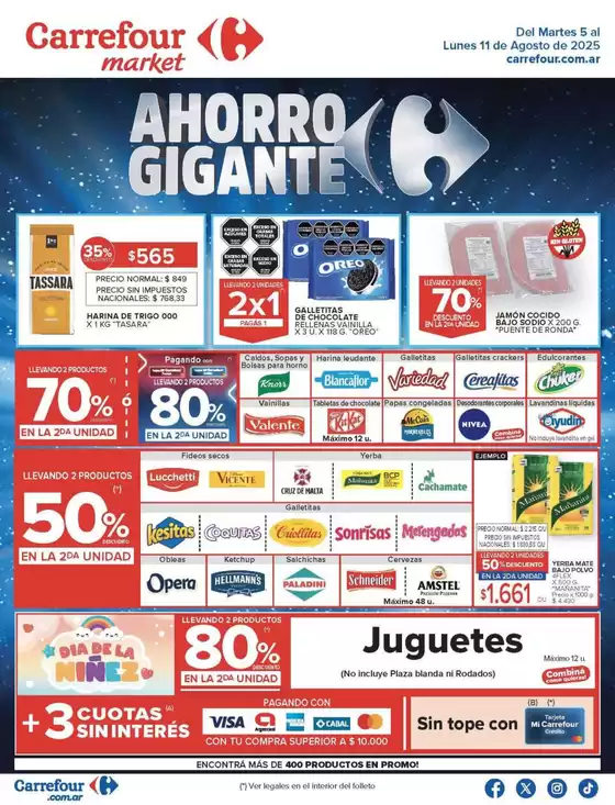 Catálogo Carrefour Market en Rivadavia (Mendoza) | Carrefour Market 05 Agosto | 2025-08-05T00:00:00.000Z - 2025-08-12T00:00:00.000Z