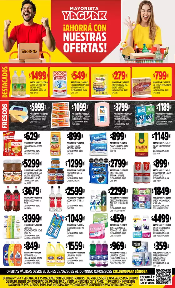 Catálogo Supermercados Yaguar en Salsipuedes | Nuestras mejores gangas | 2025-08-04T00:00:00.000Z - 2025-08-09T00:00:00.000Z