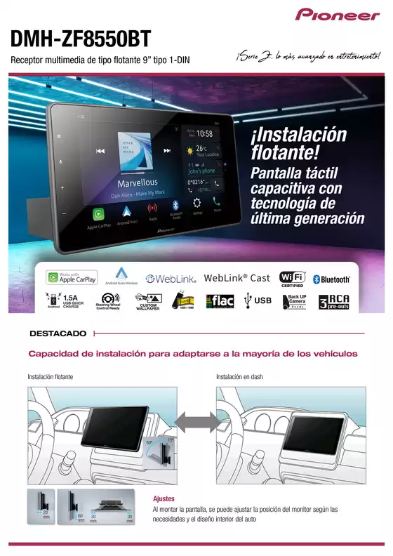 Catálogo Pioneer en El Calafate | DMH-ZF8550BT | 2025-08-05T00:00:00.000Z - 2025-09-10T00:00:00.000Z