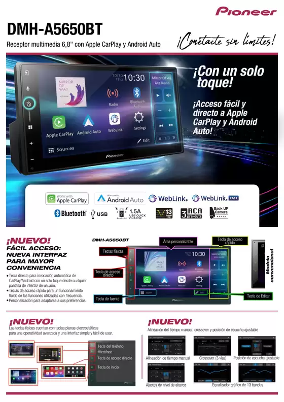 Catálogo Pioneer en El Calafate | DMH-A5650BT | 2025-08-05T00:00:00.000Z - 2025-09-10T00:00:00.000Z