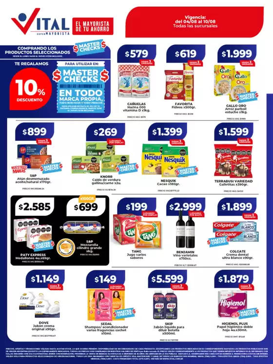 Catálogo Supermayorista Vital en El Calafate | Ofertas de semana |  | 2025-08-04T00:00:00.000Z - 2025-08-10T00:00:00.000Z