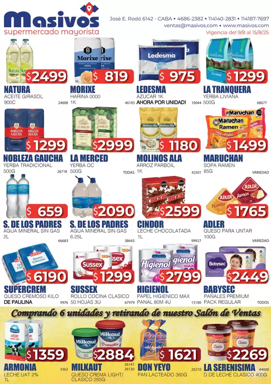 Catálogo Masivos en Tartagal (Salta) | Ofertas Masivos | 2025-08-09T00:00:00.000Z - 2025-08-15T00:00:00.000Z