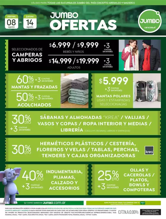 Catálogo Jumbo en Tartagal (Salta) | Oferta | T. Libre & Textil  | 2025-08-08T00:00:00.000Z - 2025-08-14T00:00:00.000Z
