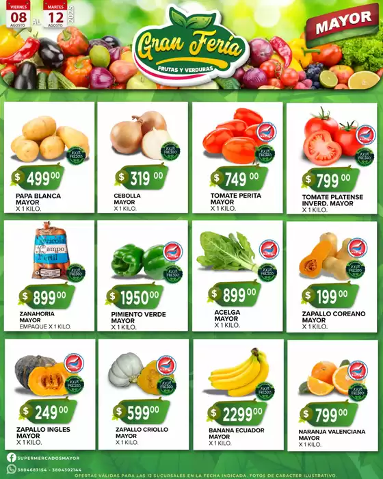 Catálogo Supermercados Mayor en Firmat | Ofertas Supermercados Mayor | 2025-08-08T00:00:00.000Z - 2025-08-12T00:00:00.000Z