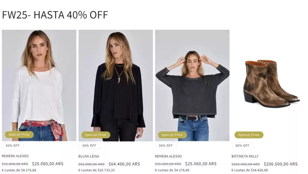 Hasta 40% off