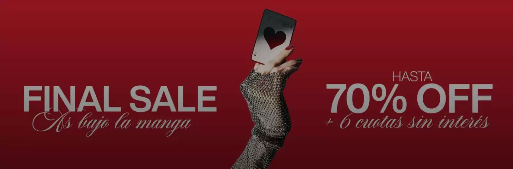 Final Sale. Hasta 70% off